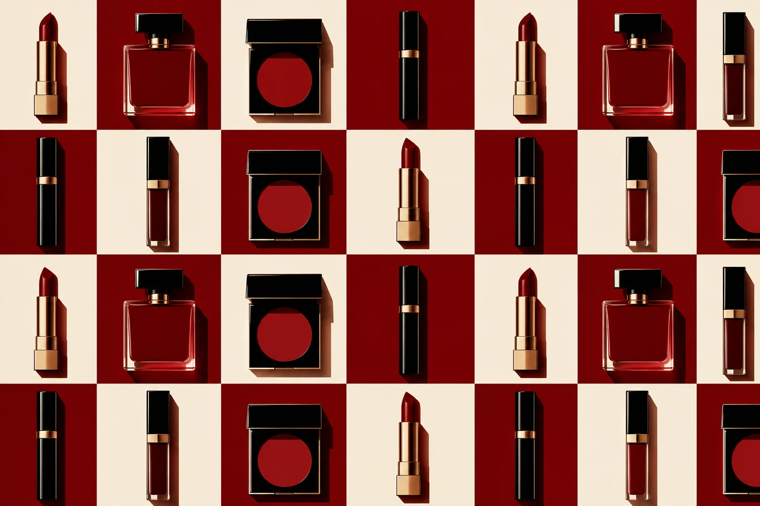 Illustration animée 2D d'un produit cosmétique de luxe